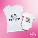 Hello Coffee & Hello Milk - póló és body